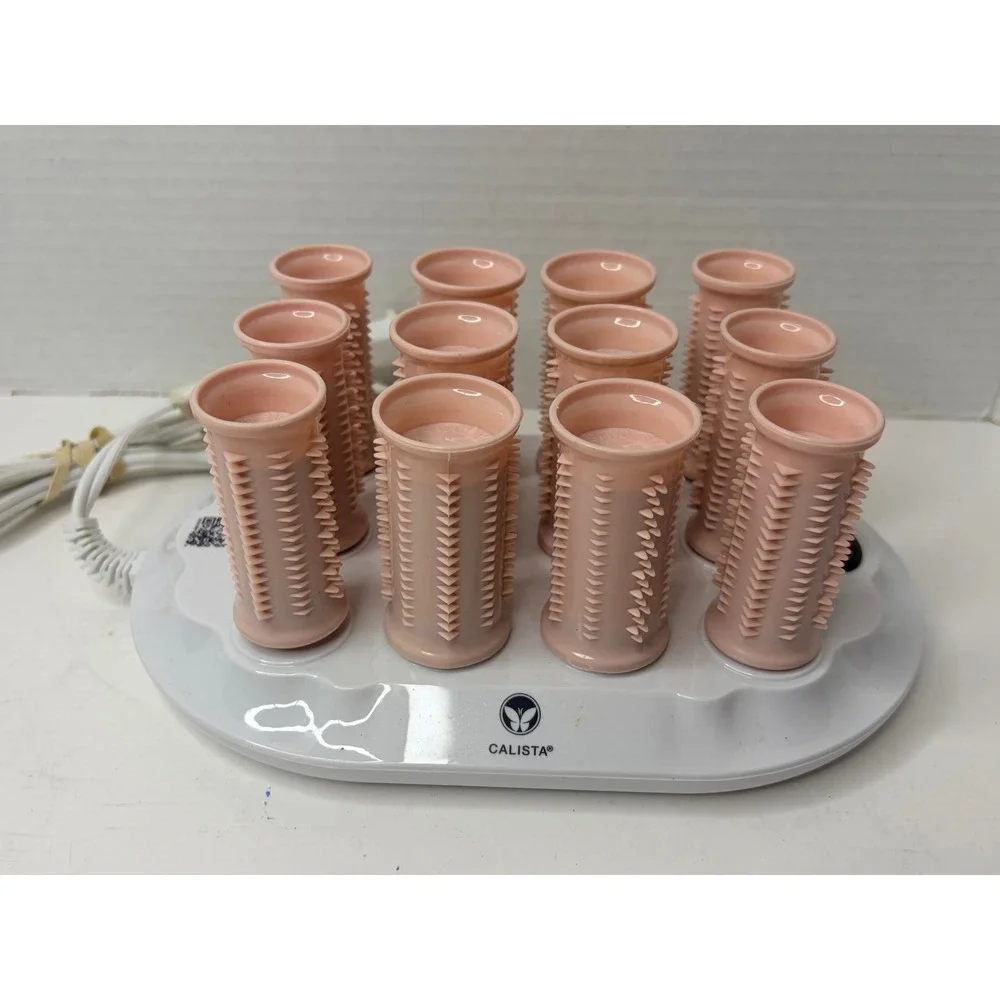 Calista Tools Ion Hot Rollers Pink 12 Piece Set with Clips Model CL-014S